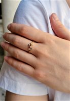 Vicenza - Piazzetta Palladio 2 - Anello Soprana Donna in Oro giallo Diamante 0.08 Ct ANR 5 BRIL - ANR 5 BRIL
